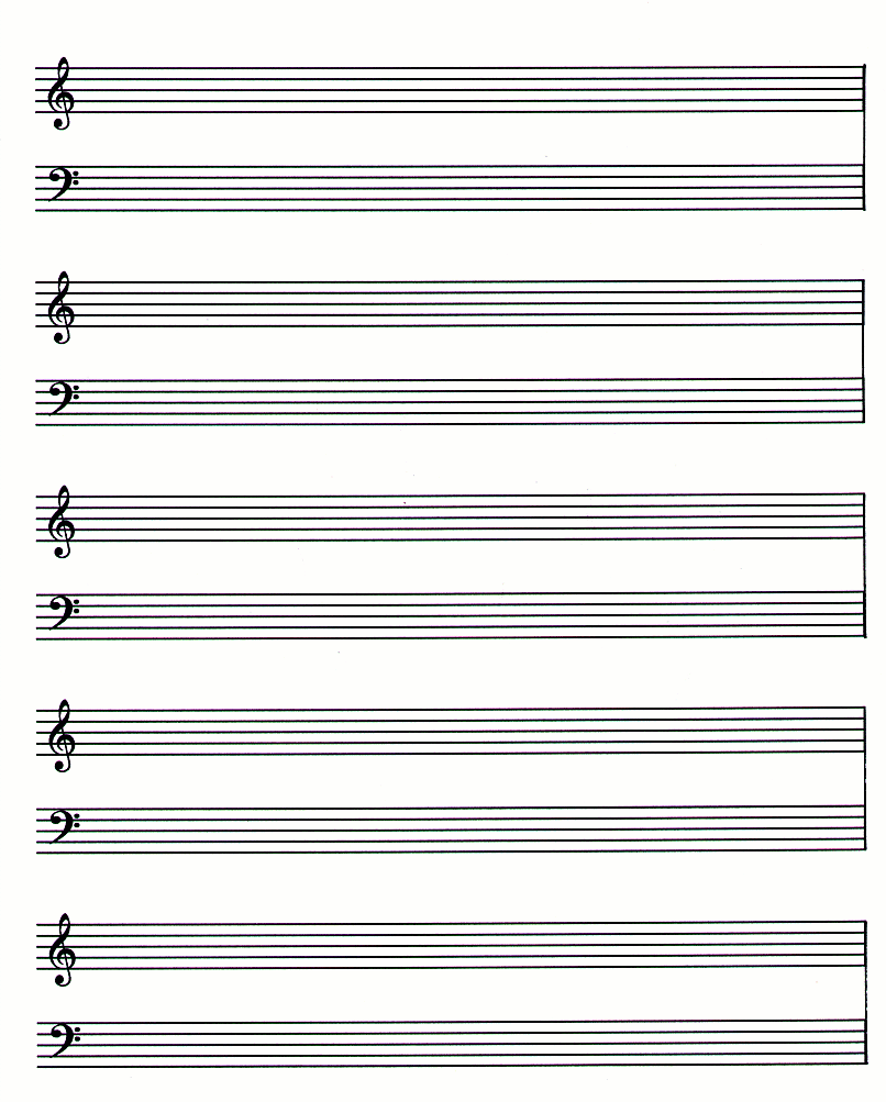 Manuscript Paper With Blank Sheet Music Template For Word