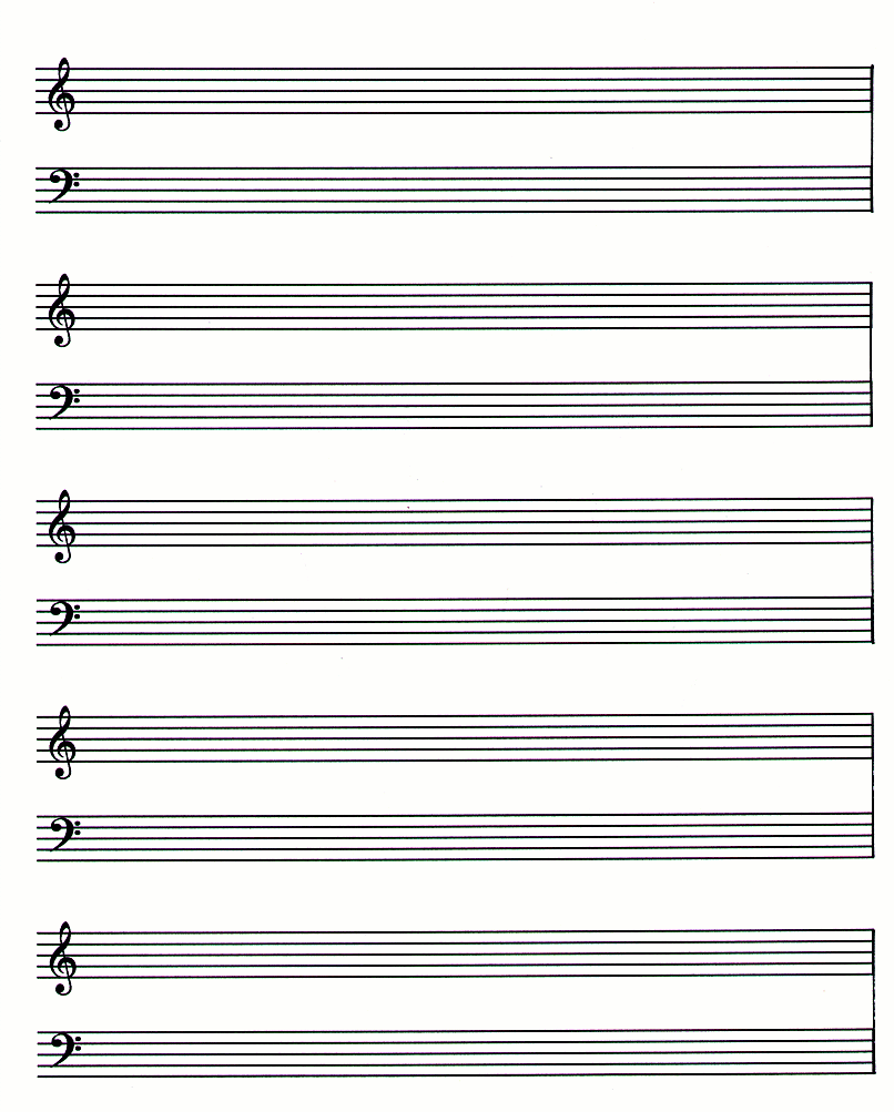 Blank Piano Sheet Music Paper