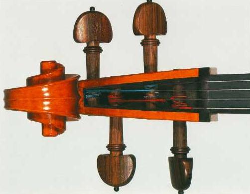 Davidov Strad cello 1712 scroll front Davidov Strad cello 1712 scroll front